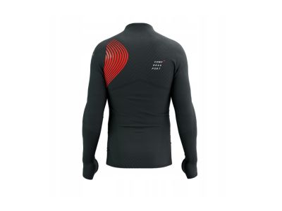 COMPRESSPORT Winter Trail Postural T-Shirt, schwarz/rot