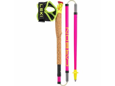 LEKI Ultratrail FX.One sticks, neonowy róż/czarny/neonowy żółty