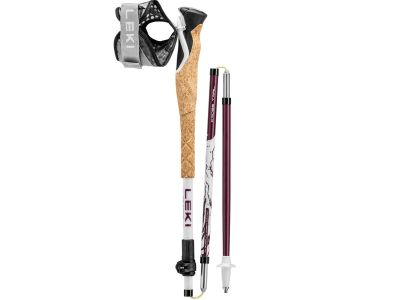 Kije LEKI Cross Trail FX Superlite Compact, 100 - 120 cm, biały/ferra/czarny