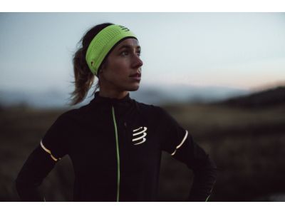 Bandă pentru cap COMPRESSPORT ON/OFF Bandă pentru cap, galben fluo/negru