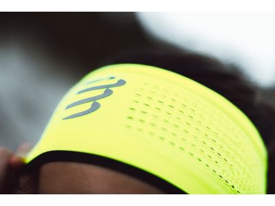 Bandă pentru cap COMPRESSPORT ON/OFF Bandă pentru cap, galben fluo/negru