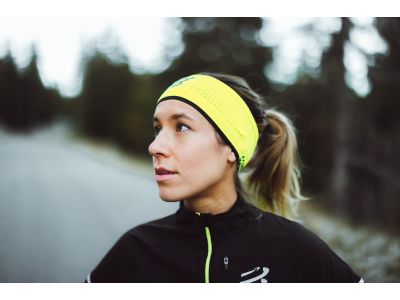 COMPRESSPORT Headband ON/OFF Flash čelenka, Fluo Yellow/Black