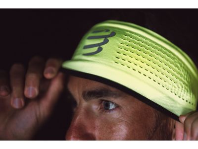 COMPRESSPORT Headband ON/OFF Flash headband, Fluo Yellow/Black