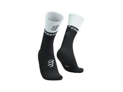 COMPRESSPORT Mid Compression V2.0 ponožky, čierna/biela