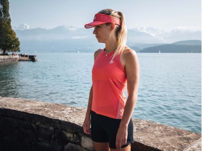 Top de damă COMPRESSPORT Performance Singlet, Coral