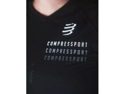 Damska koszulka T-shirt COMPRESSPORT Performance w kolorze czarnym