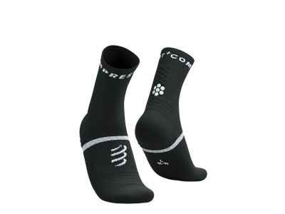 COMPRESSPORT Pro Marathon V2.0 Socken, Schwarz/Safe Yellow/Neo Pink