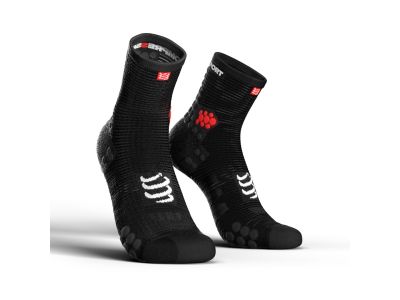 COMPRESSPORT Pro Racing v3.0 Run High ponožky, černá