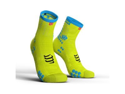 COMPRESSPORT Pro Racing v3.0 Run High ponožky, Fluo Yellow