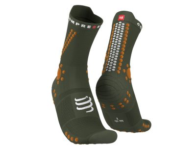 COMPRESSPORT Pro Racing v4.0 Trail socks, Black/Safe Yellow/Neo Pink