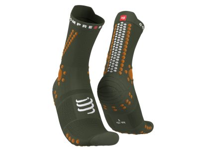 COMPRESSPORT Pro Racing v4.0 Trail ponožky, RF Green/DK Cheddar