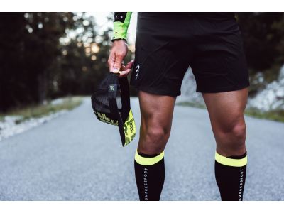 Mâneci pentru gambe COMPRESSPORT R2 3.0 Flash, Negru/Galben Fluo