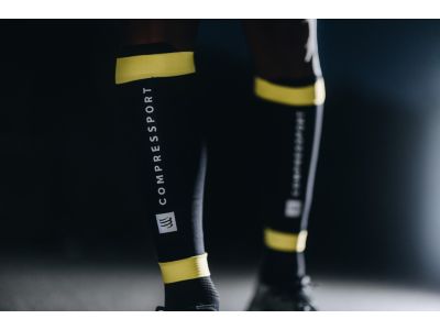 COMPRESSPORT R2 3.0 Flash calf sleeves, Black/Fluo Yellow