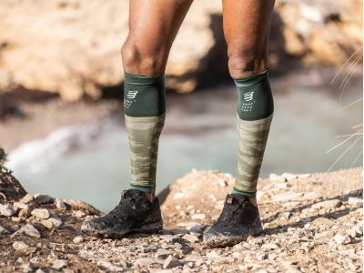 COMPRESSPORT R2v2 calf sleeves, Camo Green