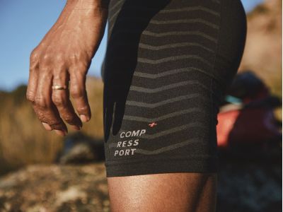 COMPRESSPORT Boxer fără cusături, negru/gri