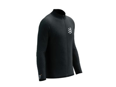 COMPRESSPORT Seamless Zip v2 sweatshirt, Black Melange