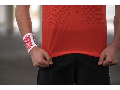 COMPRESSPORT 3D. Bandă pentru transpirație cu puncte, negru/roșu