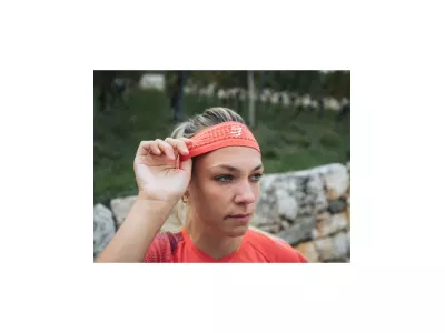 COMPRESSPORT Thin ON/OFF headband, Coral