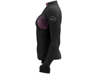 Tricou damă COMPRESSPORT Winter Trail Postural, Magnet/Magenta