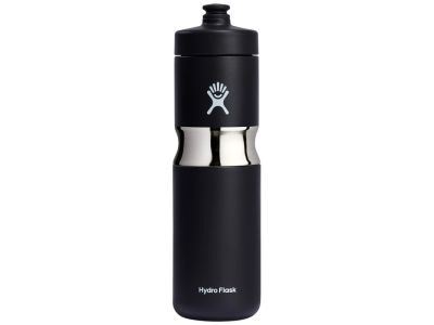 Sticlă Hydro Flask cu gura largă cu izolare sport, 591 ml, neagră