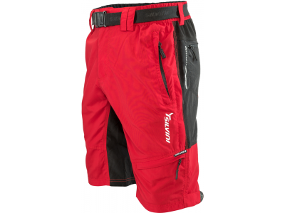 Pantaloni scurți largi pentru bărbați SILVINI Rango roșu/negru