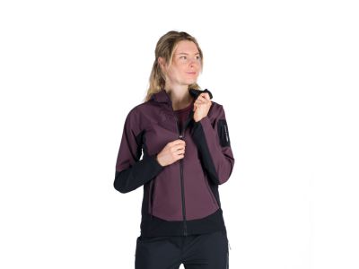 Kurtka softshell damska Northfinder JANELL, bordowo-czarna