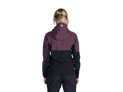 Kurtka softshell damska Northfinder JANELL, bordowo-czarna