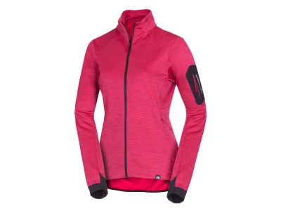 Sweter damski Northfinder KERI, wiśniowy czerwony/czarny