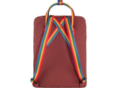 Fjällräven Kånken Rainbow Rucksack, Ochsenrot/Regenbogenmuster