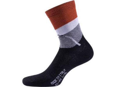 Nalini AIS FOLGORE 2.0 ponožky, červená