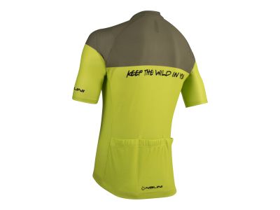 Tricou Nalini NEW CROSS, galben/verde