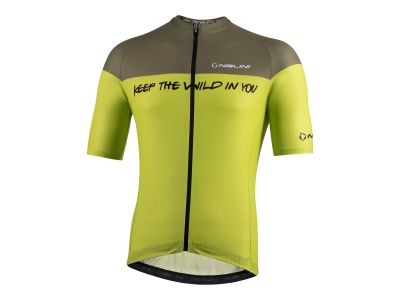 Koszulka rowerowa Nalini NEW CROSS, żółto-zielona