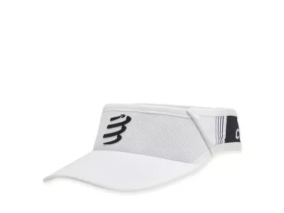 Czapka COMPRESSPORT Visor Ultralekka czapka, biało-czarna