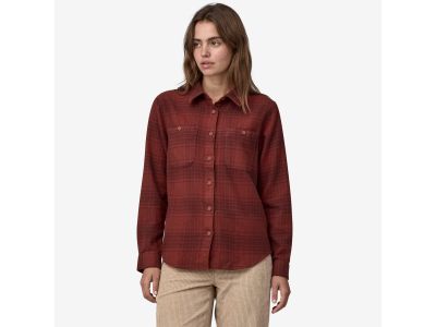 Patagonia Fjord Flannel Women&#39;s Shirt, Cascade/Oxide Red