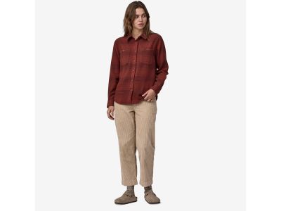 Patagonia Fjord Flannel Women&#39;s Shirt, Cascade/Oxide Red