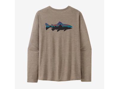 Patagonia Cap Cool Daily Graphic T-Shirt, Fitz Roy Trout/Seabird Grey X-Dye