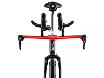 Bicicleta BMC Speedmachine 01 LTD, negru fum/rosu neon