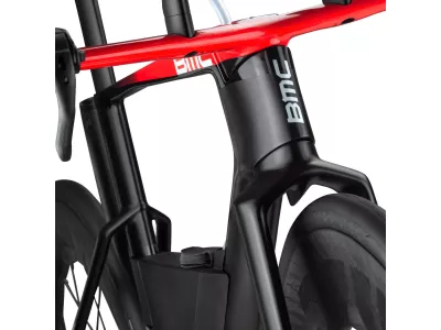 Bicicleta BMC Speedmachine 01 LTD, negru fum/rosu neon