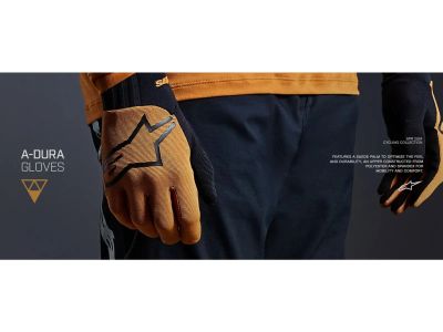 Alpinestars A-Dura gloves, dark gold