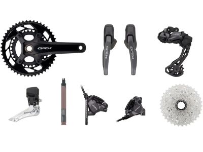 Shimano GRX 820 Di2 készlet, hajtókanalasok 175 mm, kazettás lánckeréksor 11-34T, 2x12