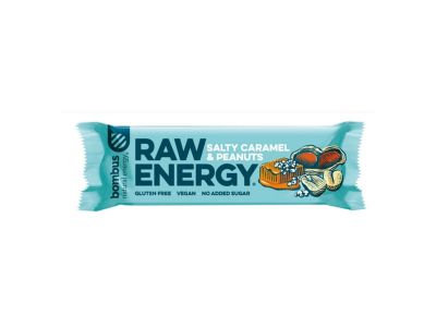 Baton energizant BOMBUS RAW ENERGY, 50 g, Caramel &amp; Peanuts