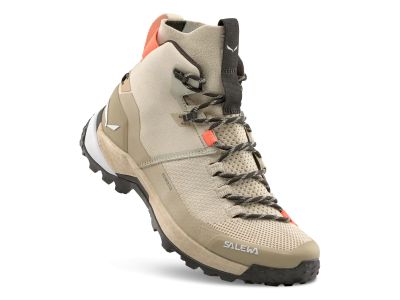 Pantofi de damă Salewa Puez Knit Mid PTX, fulgi de ovăz/nisip mișcător