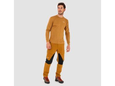 Tricou Salewa Puez Melange Dry, maro auriu melange