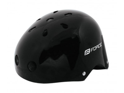 FORCE BMX helmet, black gloss 