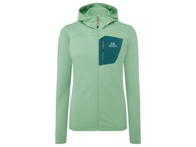 Mountain Equipment Lumiko Kapucnis női pulóver, zuzmó zöld/D kékeszöld