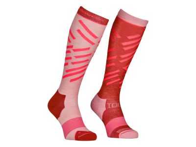 ORTOVOX Ski Tour Long women&#39;s knee socks, Sunset Orange