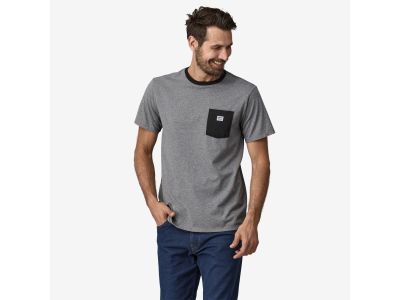 Patagonia Shop Sticker Pocket Responsibili T-shirt, Gravel Heather