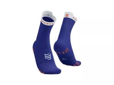 COMPRESSPORT Pro Racing Socks v4.0 Run High zokni, káprázatos kék/fehér