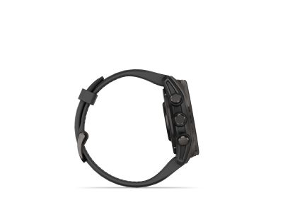 Garmin fenix 8 - 43 mm, AMOLED Sapphire hodinky, Carbon Gray DLC Titanium, black/pebble gray band