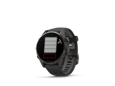 Garmin fenix 8 - 43 mm, AMOLED Sapphire watch, Carbon Gray DLC Titanium, black/pebble gray band